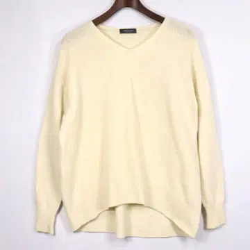 스픽 앤 스팬 포근포근 캐시미어 울 루즈핏 V넥 니트 아이보리
