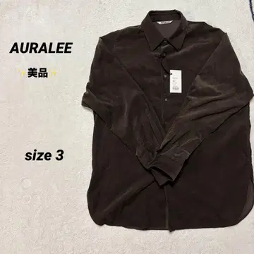 [ 새상품급 ] AURALEE 코듀로이 셔츠 3 다크 브라운
