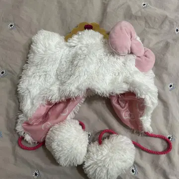 고양이 귀 머리띠 폼폼 포함