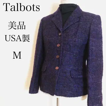 Talbots PETITES 울 모헤어 테일러드 자켓 퍼플 M
