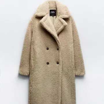ZARA 엑스트라 롱 페이크 보아 코트 (테디베어 코트) 코무기 XS