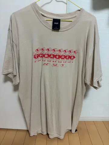 THRASHER HUF 오버 사이즈 T셔츠 베이지