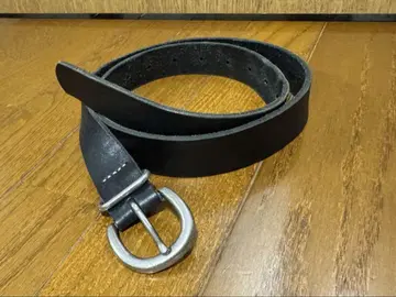 핸더 스킴 가죽 벨트 블랙