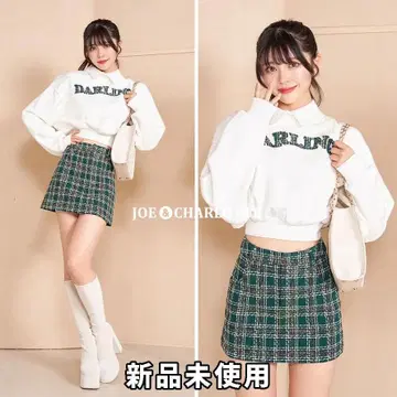 다리치 darich 트위드 아플리케 맨투맨 상의 아이보리
