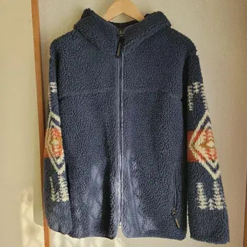 PENDLETON 네이티브 무늬 보아 지퍼 후드티