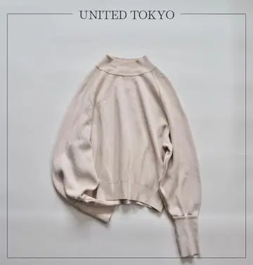 UNITED TOKYO 유나이티드 도쿄 하이넥 볼륨 소매 니트 1
