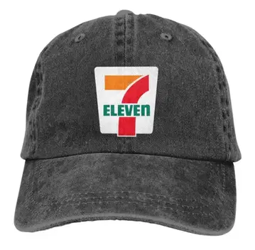 세븐일레븐 모자 블랙 사각 프레임 SEVEN 새상품 중국 구매