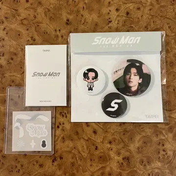 SnowMan 팝업 타이베이 캔 배지 세트 & 포토 카드 C 메구로 렌