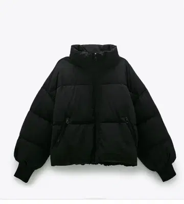 ZARA 블랙 다운 자켓 하이넥