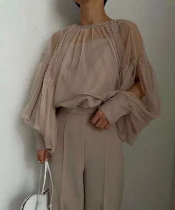 Ameri MANY WAY TULLE VEIL SET UP 베이지 M