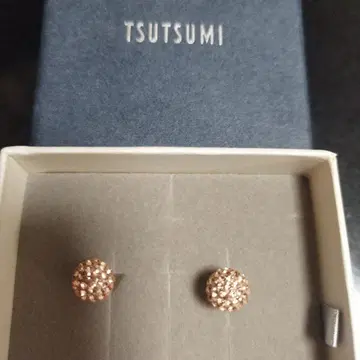 TSUTSUMI 로즈 골드 스터드 귀걸이