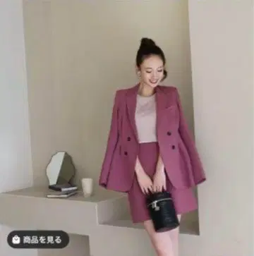 ROYAL PARTY 퍼플 스커트 셋업