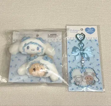 산리오 mikko 헤어 클립 모카 시나몬 키링 2개 세트