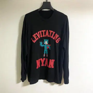 브루나보인 LEVITATING NYAN 롱 슬리브 T셔츠 L 일본제