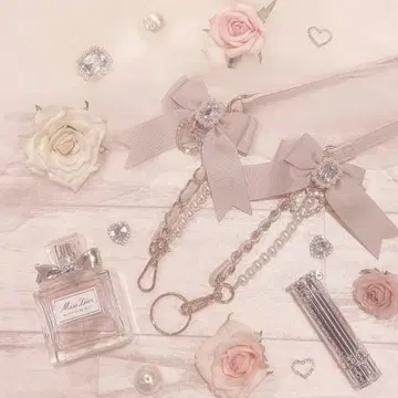 완판템 리즈리사 하트 비쥬 멀티 스트랩 스마트폰 숄더 핑크