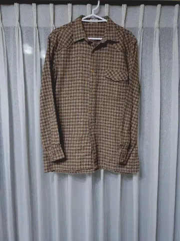VINTAGE 프랑스제 체크 셔츠