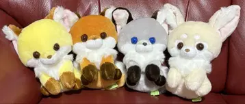 쵸콘과 여우 아기 ST 사이즈 봉제 인형 마스코트 4종 세트 1