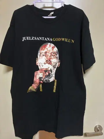 래퍼 Juelz Santana 티셔츠 L 사이즈 미국제 블랙 레어