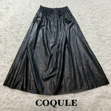 COQULE 블랙 플레어 스커트 M 사이즈
