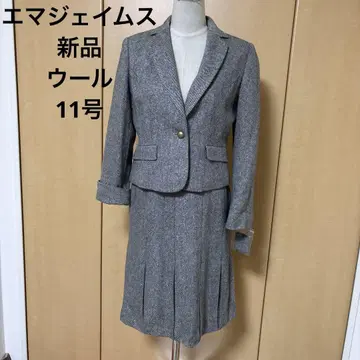 새상품 에마 제이 11호 울 라메 플리츠 세레모니 수트