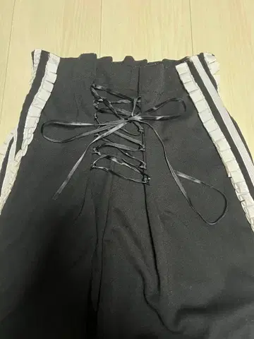 레이스업 하이웨스트 팬츠