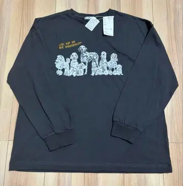 T셔츠 달마시안 흑먹색 프리 사이즈 긴팔