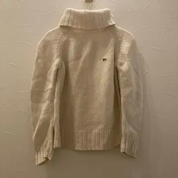 LACOSTE 아이보리 터틀넥 스웨터 42