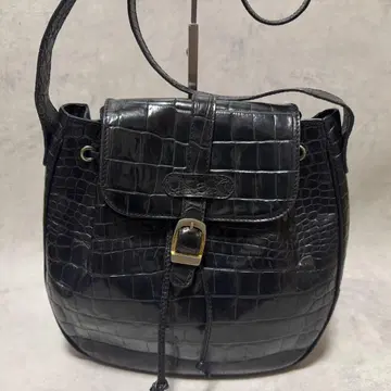 BALLY 크로커다일 엠보 숄더백 블랙 가죽