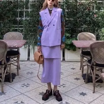 TIGHT TIERED SKIRT SET UP AMERI vintage