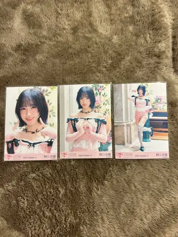 이코럽 노구치 이오리 핑크 니트 의상 브로마이드 풀 컴프