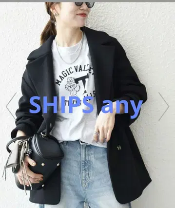 SHIPS any 코쿤 테일러드 미디 코트 새상품 택 포함 미사용