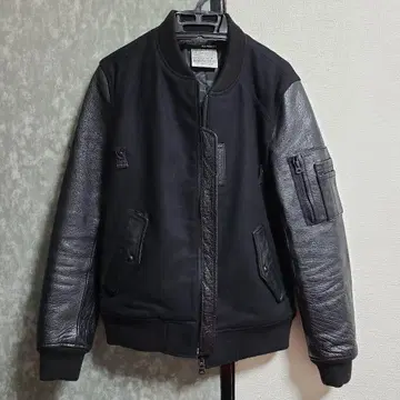 햄넷 hamnett 가죽 자켓 블루종 바시티 자켓 천연 가죽