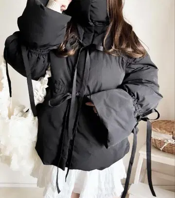 merrylatte 리본 소매 다운