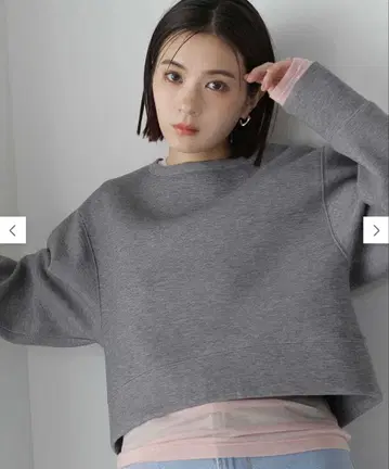 [ 새상품급 ] 크롭 형태 풀오버 / 내추럴 뷰티 베이직