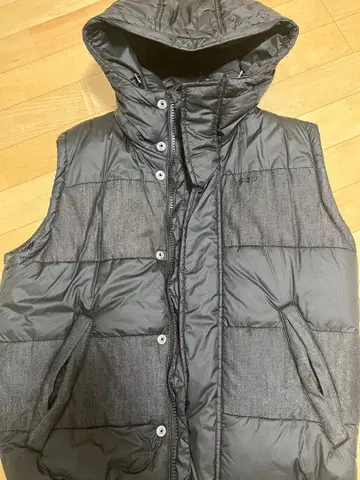 지스타 로우 후드 부착 다운 베스트 M