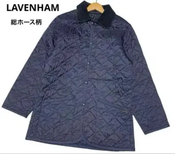 레어 디자인! 라벤햄 남성용 퀼팅 롱 자켓 총 홀스 무늬 36