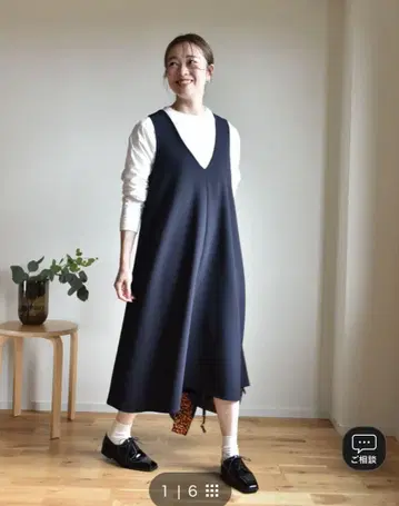 ourhome 깔끔한 실루엣의 원피스 네이비