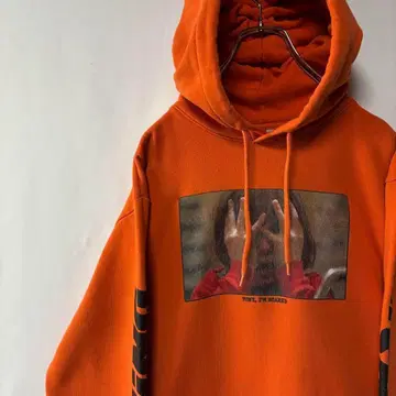 더 샤이닝 후드 맨투맨 큐브릭 호러 오렌지 구제 의류