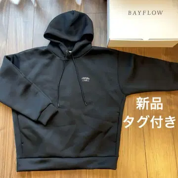새상품 BAYFLOW 블랙 컴포트 쿠션 후드티 후드 부착
