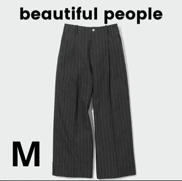 GU x beautiful people 턱 와이드 팬츠 M