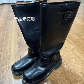 GU 블랙 바이커 부츠 L 미사용 새상품