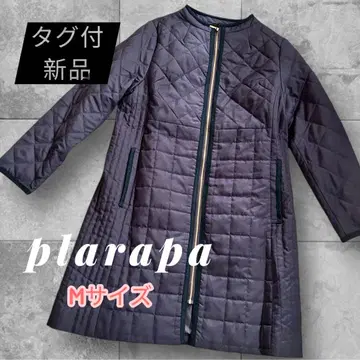 [ 택 포함 ] plarapa 퀼팅 지퍼 체스터 코트 파랑 보라색 M