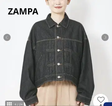 새상품급 [ ZAMPA ] 자마 프론트 디자인 데님 자켓 아우터