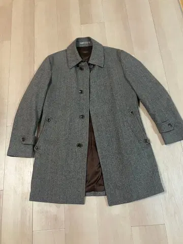 ONLY 그레이 램스울 블렌드 체스터 코트