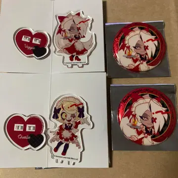 해즈빈 호텔 애니메이트 카페 아크릴 스탠드 캔뱃지 찰리 바기