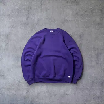 USA Russell Athletic 맨투맨 무지 퍼플 L