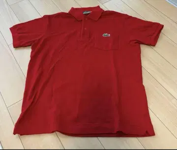 [새상품급] LACOSTE 클래식 핏 레드 피케 셔츠