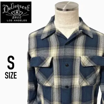 델린퀀트 브로스 50'S 체크 셔츠 S 사이즈 그루빈 하이