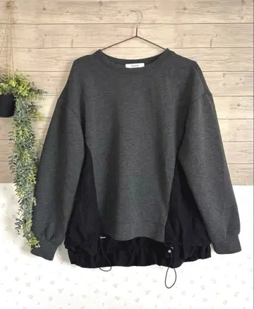 DouDou 레이스 도킹 종이상자 소재 풀오버