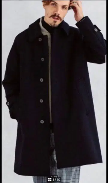 UNITEDTOKYO Super120's 롱 멜톤 스텐카라 코트